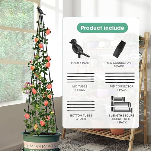 HASTHIP® 120CM Trellis for Climbing Plants Plastic Climber Support Adjustable Triangle Creeper Plant Sticks for Clematis Roses Ivy 3PCS HASTHIP® 120CM Trellis for Climbing Plants Plastic Climber Support Adjustable Triangle Creeper Plant Sticks for Clematis Roses Ivy 3PCS